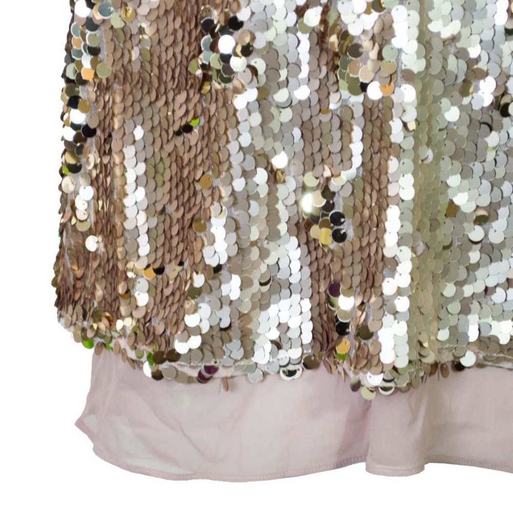 O'thread Sequin Spaghetti Strap Tank Cami Top M - image 6